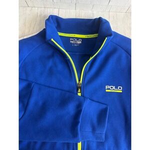 Polo Sport Royal Blue Full Zip Track Jacket Men's Size L Performance Athletic